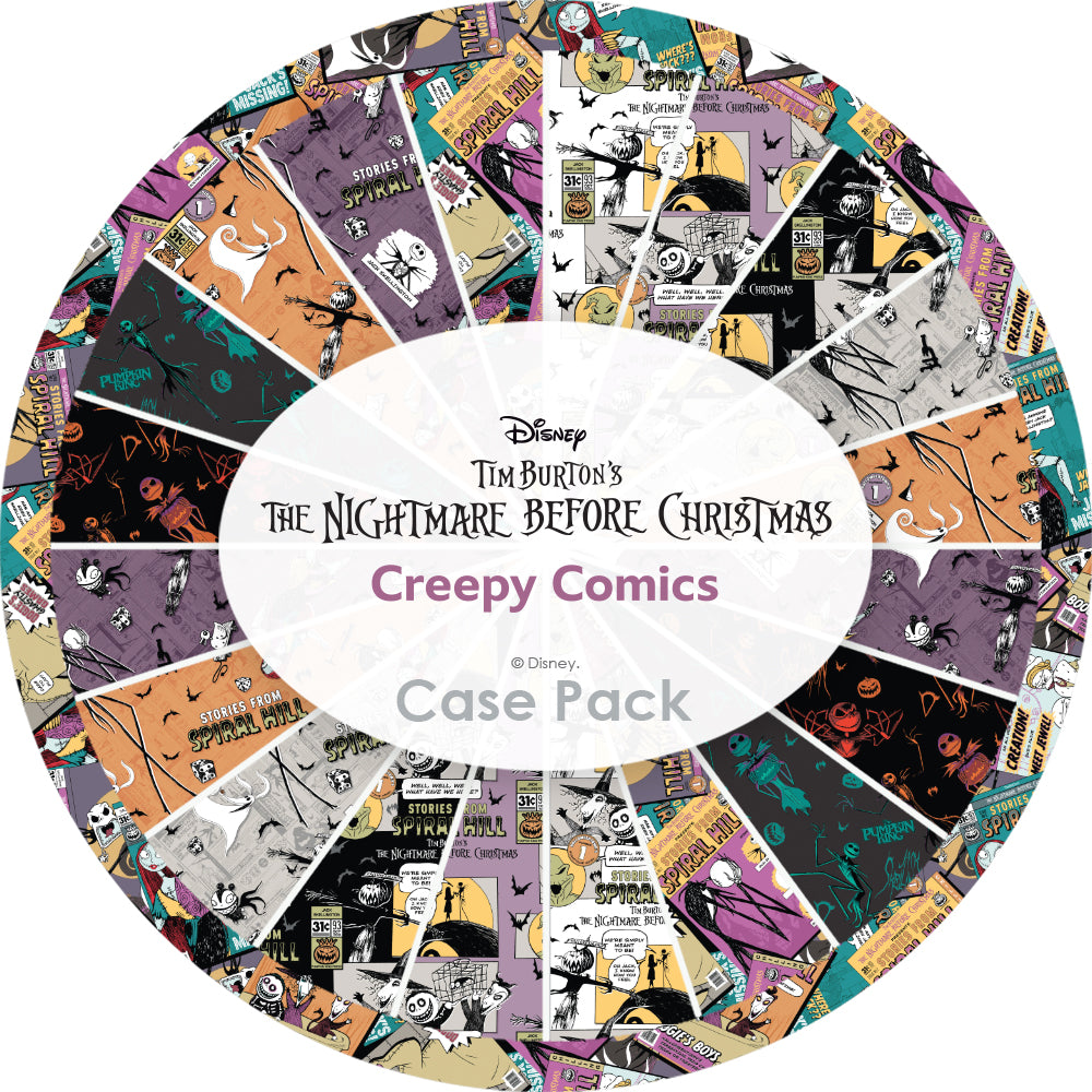 Nightmare Before Christmas Creepy Comics Collection- Super Stack Case Pack (135 Yards)-Multi-100% Cotton-85390804SSCASE