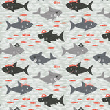 Fleece and Flannel 2024 Catalog-Sharks are Jawesome-Grey-Cotton Flannel-89230201B-01