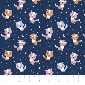 Fleece and Flannel 2024 Catalog-Lunar Wolves-Navy-Cotton Flannel-89230206B-02