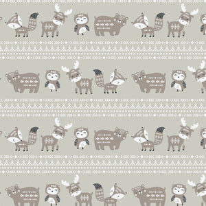 Woodland Wonders Collection-Aztec Woodland Stripe-Light Taupe-100% Cotton-89230207-05