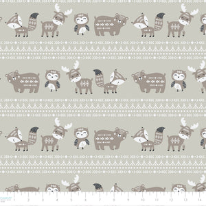 Woodland Wonders Collection-Aztec Woodland Stripe-Light Taupe-100% Cotton-89230207-05