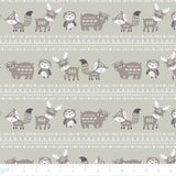 Woodland Wonders Collection-Aztec Woodland Stripe-Light Taupe-100% Cotton-89230207-05