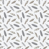 Woodland Wonders Collection-Aztec Woodland Feathers-Off-White-100% Cotton-89230209-04