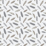 Woodland Wonders Collection-Aztec Woodland Feathers-Off-White-100% Cotton-89230209-04