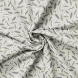 Woodland Wonders Collection-Aztec Woodland Feathers-Light Taupe-100% Cotton-89230209-05