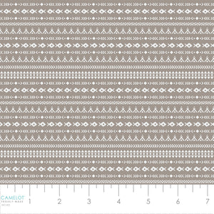 Woodland Wonders Collection-Aztec Woodland Symbols-Taupe-100% Cotton-89230210-02