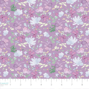 House of Blooms Collection-Dancing Blossoms-100% Cotton-Lilac