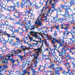 House of Blooms Collection-Floral Tempest-100% Cotton-Periwinkle