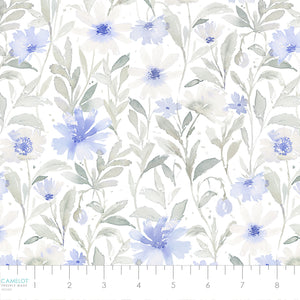 Bloom Manor Collection-Flower Market-Denim-Quilting Cotton-94240101-01