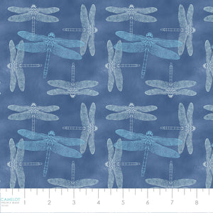 Bloom Manor Collection-Dragonfly Wash-Denim-Quilting Cotton-94240104-01