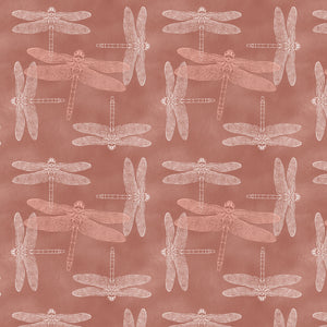 Bloom Manor Collection-Dragonfly Wash-Coral-Quilting Cotton-94240104-02