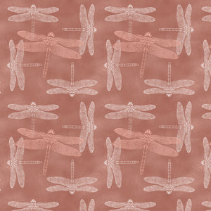 Bloom Manor Collection-Dragonfly Wash-Coral-Quilting Cotton-94240104-02