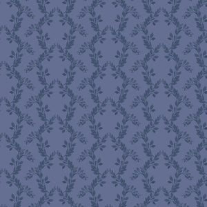 Bloom Manor Collection-Leaf Arch-Denim-Quilting Cotton-94240105-01