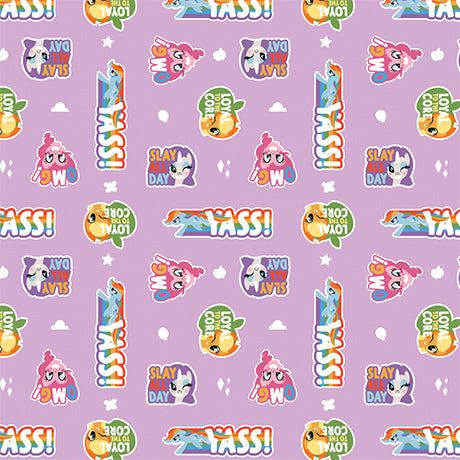 Hasbro  -My Little Pony -sticker toss -2 Yard Cotton Cut-95010127YC2AMZ3