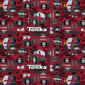 Collection  Tonka IV-Camions de Pompiers Rouge- 100% Coton-95060402-01