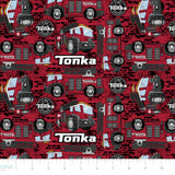 Collection  Tonka IV-Camions de Pompiers Rouge- 100% Coton-95060402-01