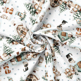 Frosted Paws Collection-Baby Animal Village-White-100% Cotton-97260101-01