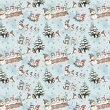 Frosted Paws Collection-Snow Friends-Light Blue-100% Cotton-97260102-01