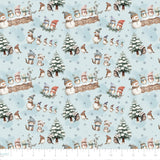 Frosted Paws Collection-Snow Friends-Light Blue-100% Cotton-97260102-01