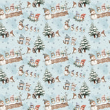 Frosted Paws Collection-Snow Friends-Light Blue-100% Cotton-97260102-01
