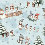 Frosted Paws Collection-Snow Friends-Light Blue-100% Cotton-97260102-01