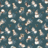 Collection Pattes Givrées-Amis des Neiges Multi Direction-Bleu Marine-100% Coton-97260105-02