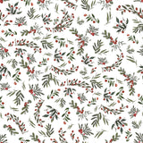 Frosted Paws Collection-Berry Branches-White-100% Cotton-97260106-01