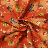 Collection Contes de la Forêt-Amis de la Forêt Multi Direction-Orange-100% Coton-97260205-02