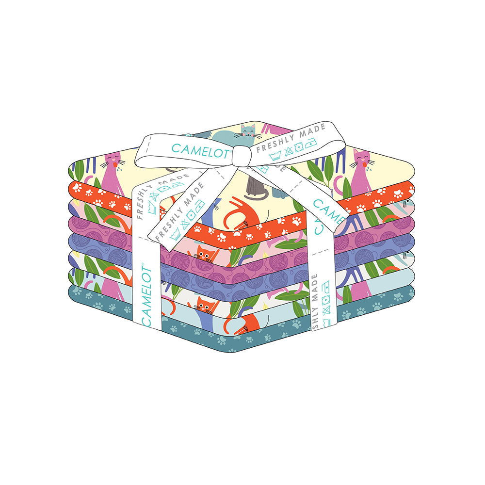 Cattitude Collection Fat Quarter Bundle (8 pieces)-98250104FQB