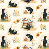 Collection Mignon comme une Abeille-Aventures avec les Ours Noirs-Crème-100% Coton-98260101-02