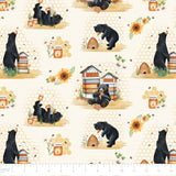Collection Mignon comme une Abeille-Aventures avec les Ours Noirs-Crème-100% Coton-98260101-02
