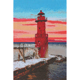 Red Lighthouse Diamond Painting Kit-CD212302107