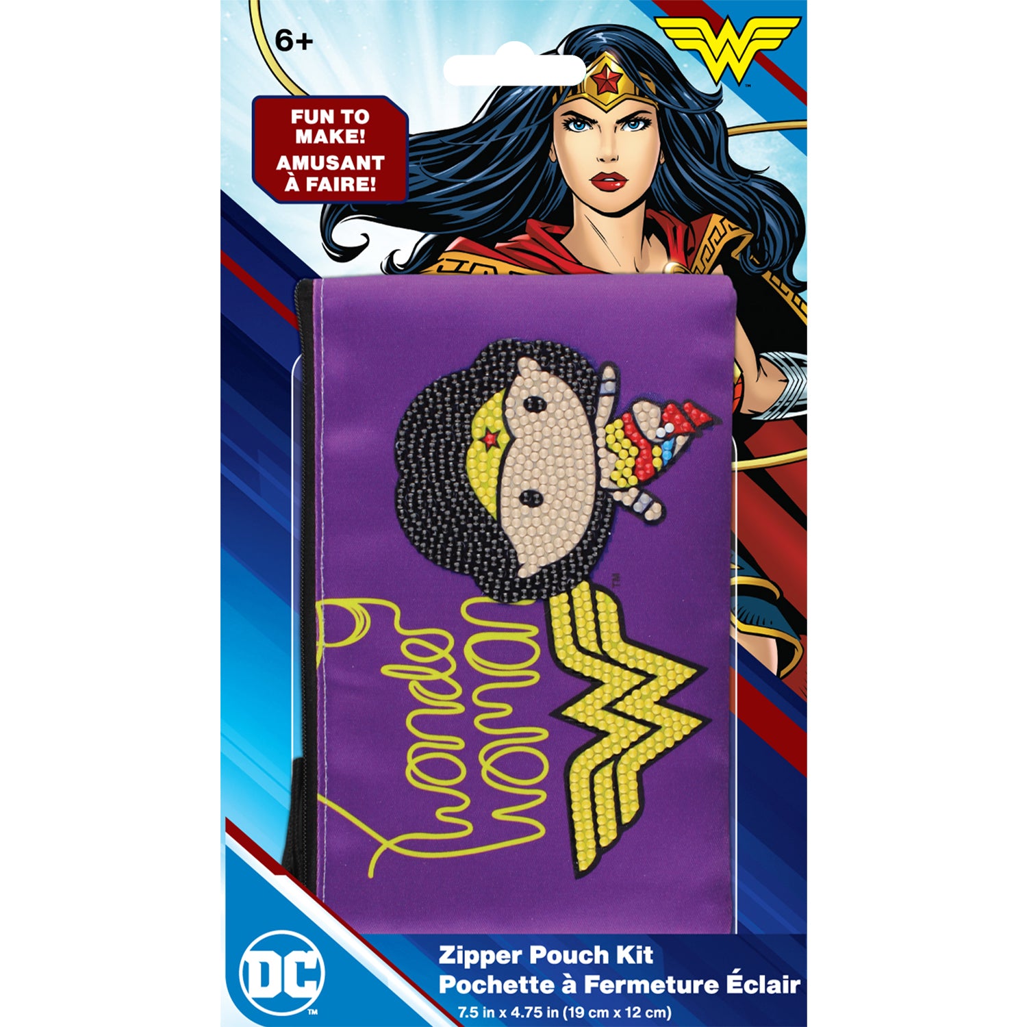 DC Justice League Wonder Woman Pose Zip Pouch Kit