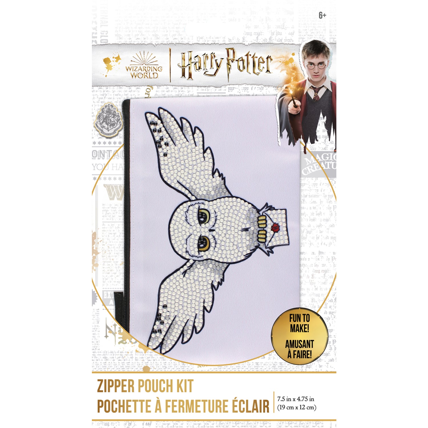 Kit de pochette zippée Hedwig du Monde des Sorciers