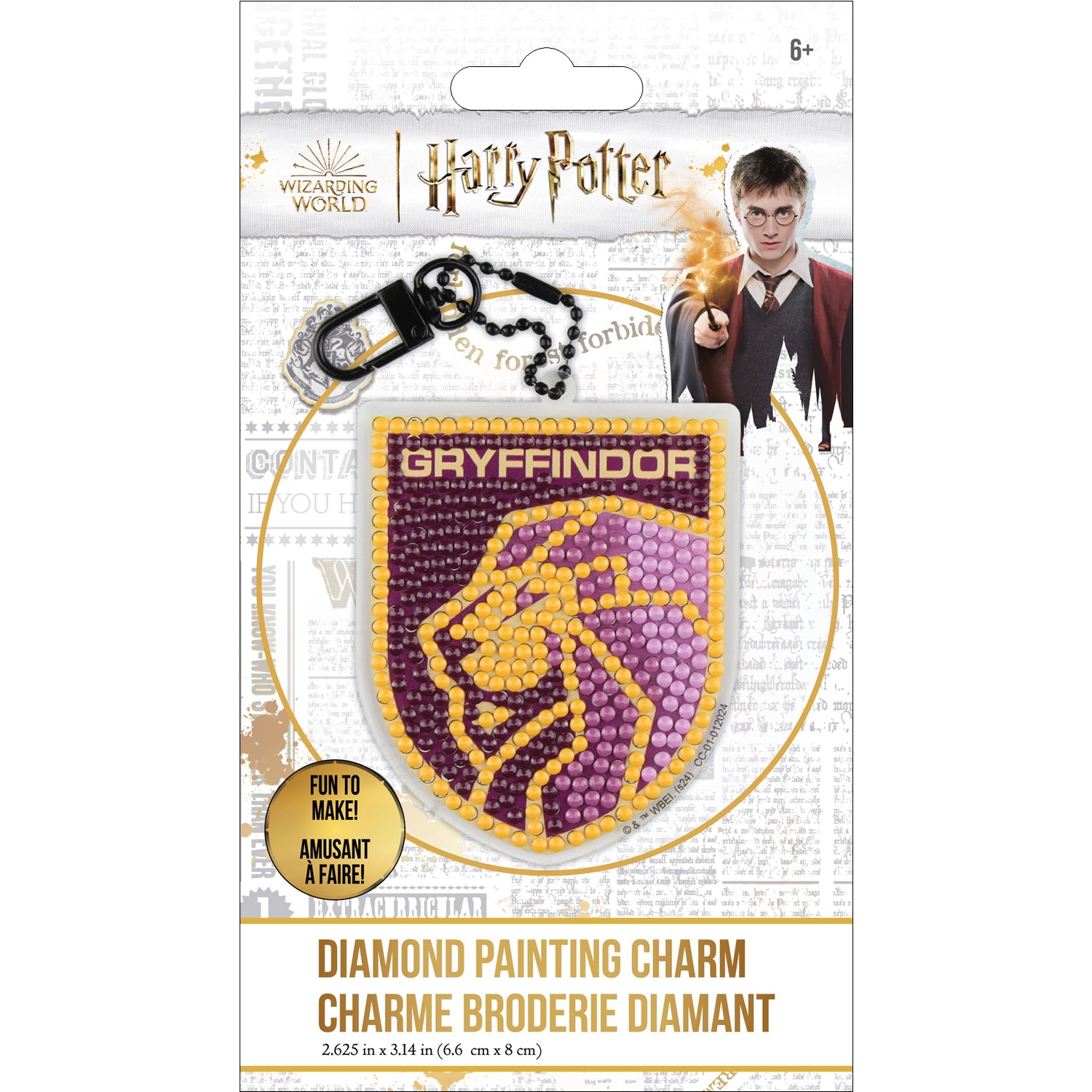 Harry Potter- Gryffondor Crest Diamond Painting Key Chain Kit