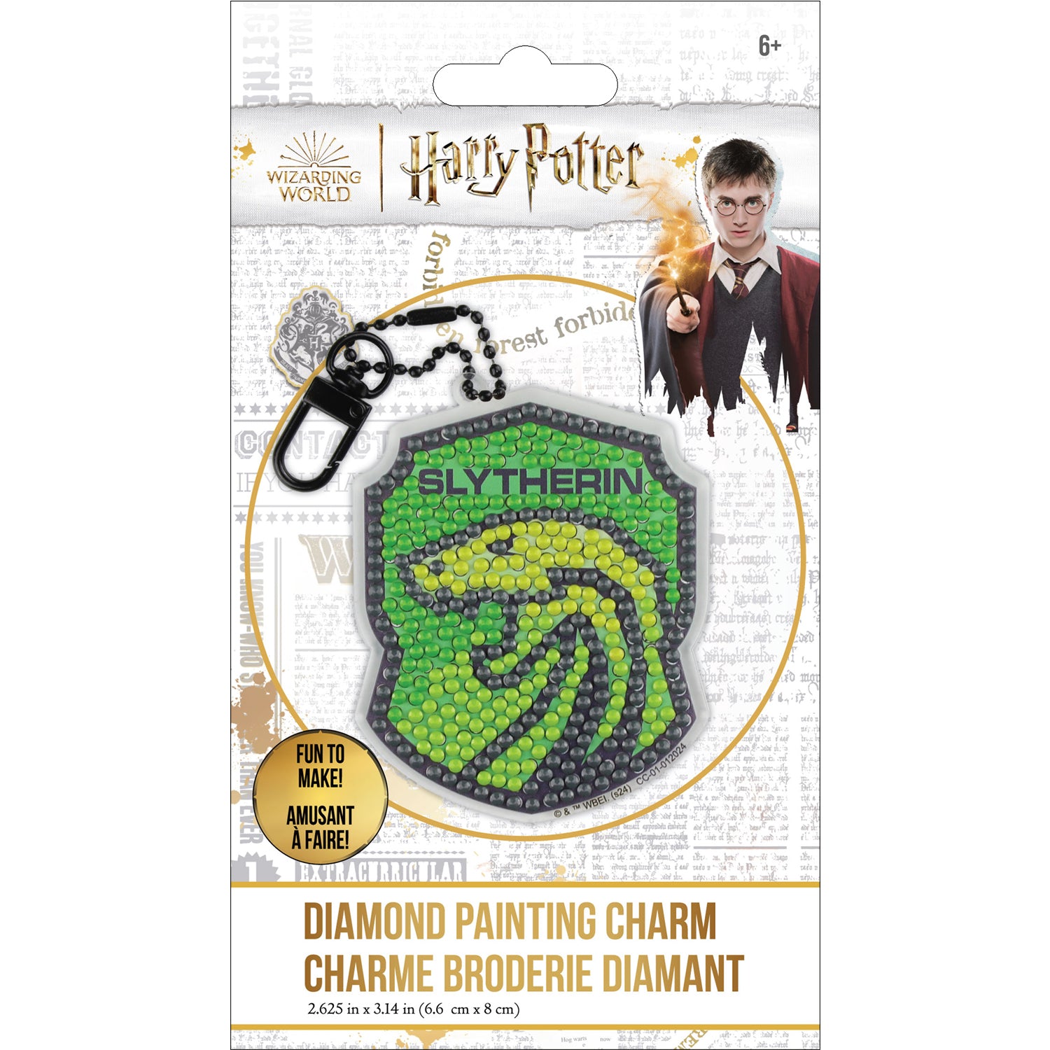 Harry Potter- écusson de Serpentard Kit porte-clés avec peinture au diamant