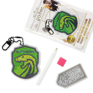 Harry Potter- Slytherin Crest Diamond Painting Key Chain Kit