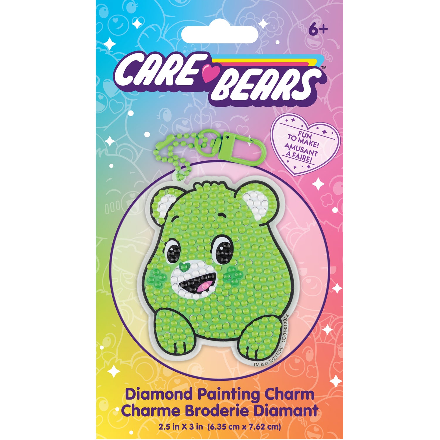 Care Bears- Good Luck Bear Kit porte-clés avec peinture au diamant