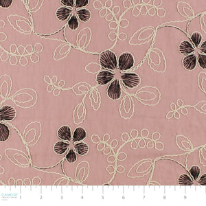 Embroidered Crepe-85% Viscose/15% Nylon-Woven