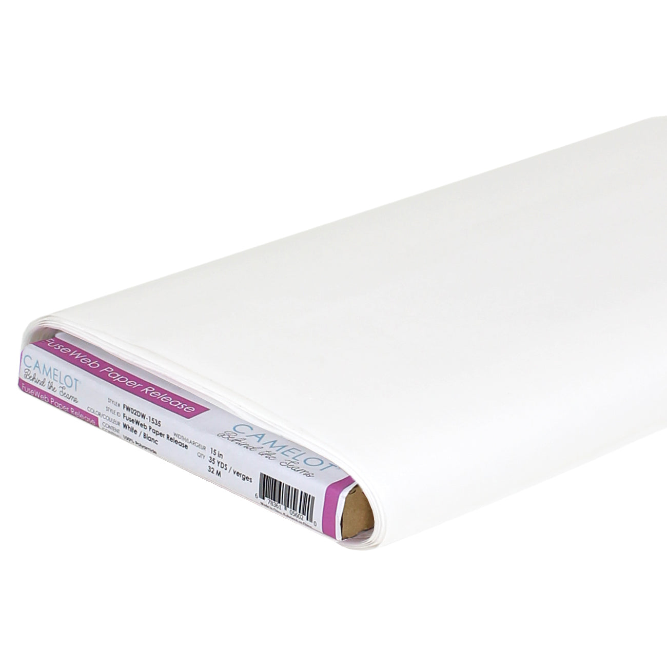 FuseWeb Paper Release-Entoilage Thermocollant sur Papier Antiadhésif Double Face - Blanc - FW02DW-1535