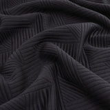 Tricot Jacquard uni - 98 % polyester/2 % élasthanne-﻿Poids : 322 g/m²-JCS1002