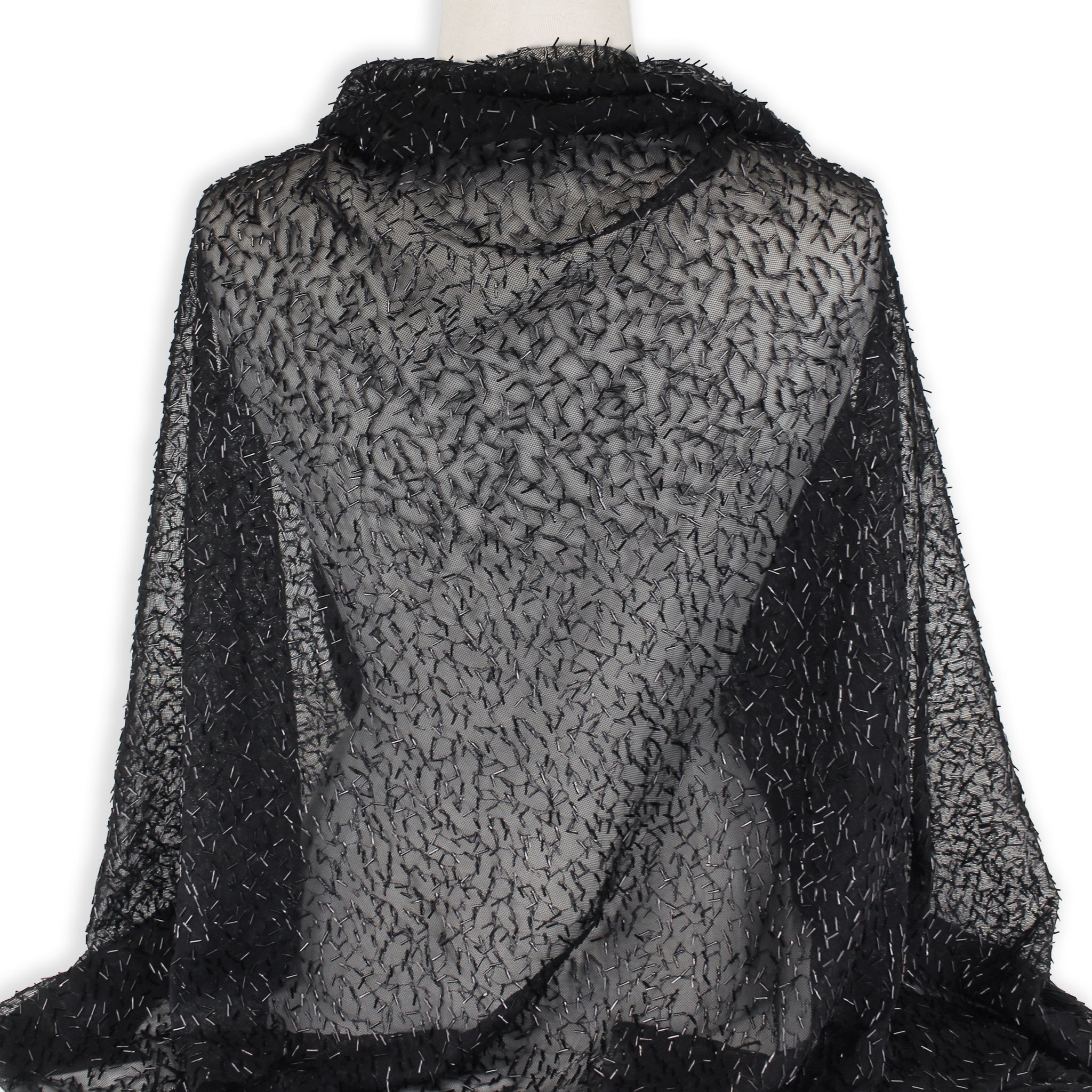 Embroidered Mesh Spangle-95% Polyester/5% Spandex-Knit-MSEM1000