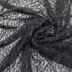 Maille brodée pailletée - 95 % polyester/5 % élasthanne - Tricot - MSEM1000