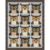 Crafted Cabin Owl Printed Quilt Store Panel-PI001RSD_CABIN