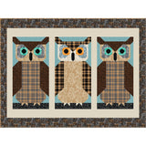 Crafted Cabin Owl Printed Wall Hanging  Quilt Store Panel-PI002RSD_CABIN