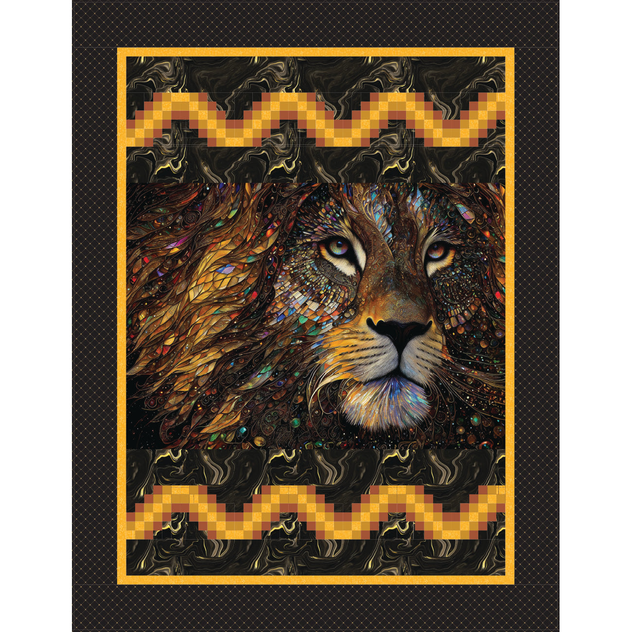 Gilded Collection Borderline Printed Quilt Panel-Multi-PI008CC_GILDED