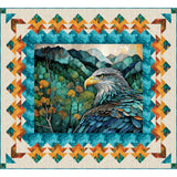 Échantillon de panneau de courtepointe imprimé numériquement Le Belvédère de l'Aigle - PI017BHQ_EAGLE
