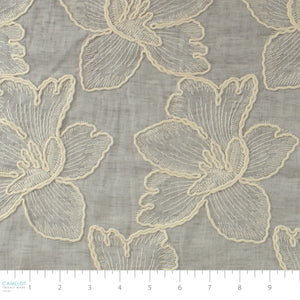 Lin poly brodé - 100 % polyester - Tissé - PLEM1000