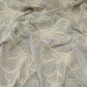 Lin poly brodé - 100 % polyester - Tissé - PLEM1000