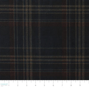 Ponte Deroma Plaid III-73% Polyester/23% Rayon/4% Spandex-Knit